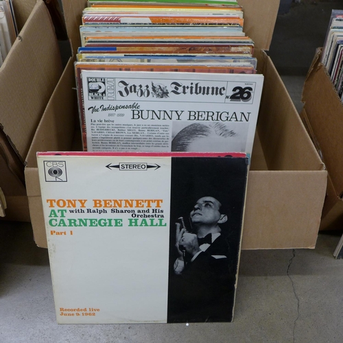 1227 - Approx 180 LP records including Charlie Christian, George Chisholm, Nat King Cole, Benny Carter, Max... 