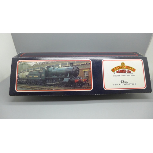 619 - A Bachmann OO gauge locomotive and tender, 43xx 2-6-0, boxed