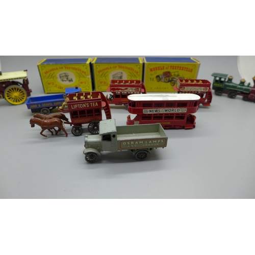 655 - Eleven Matchbox Yesteryear model vehicles, three boxed