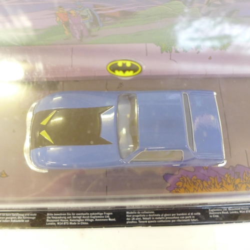 710 - A collection of model Batman vehicles, cased