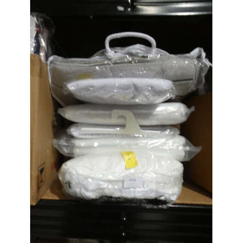 3068 - A small quantity of bed accessories including runners, covers, protectors, various sizes * this lot ... 