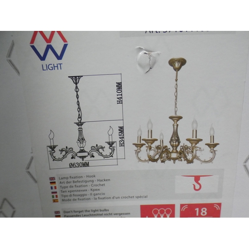 3081 - A small quantity of lighting; wall sconce and chandelier * this lot is subject to VAT