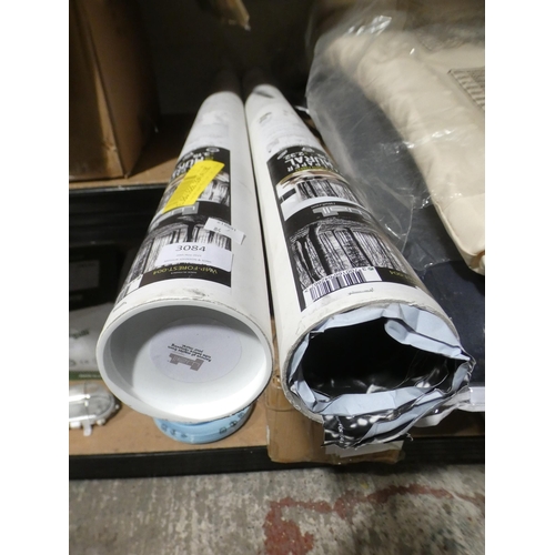 3084 - 2 Rolls of black and white forest, large mural wallpaper, 3.15 x 2.32m * this lot is subject to VAT