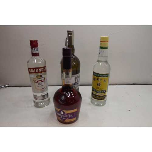 2108 - 70cl bottles of Absinthe (Retail £75), Wray & Nephew Overproof rum, Courvoisier brandy,  Morrisons B... 