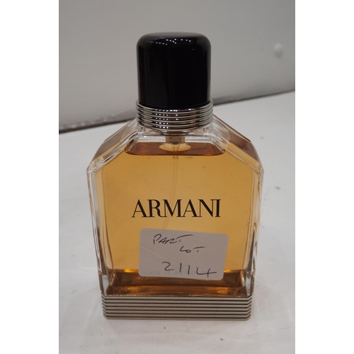 2114 - 4 Bottles of designer aftershave - 2 x Armani, 1 x Nike, 1 Jean-Paul Gaultier