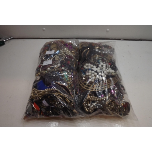 2122 - 2 Bags of costume jewellery - approx 300-350 pcs