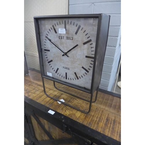 1473 - An industrial style clock, H 50cms (608620)   #