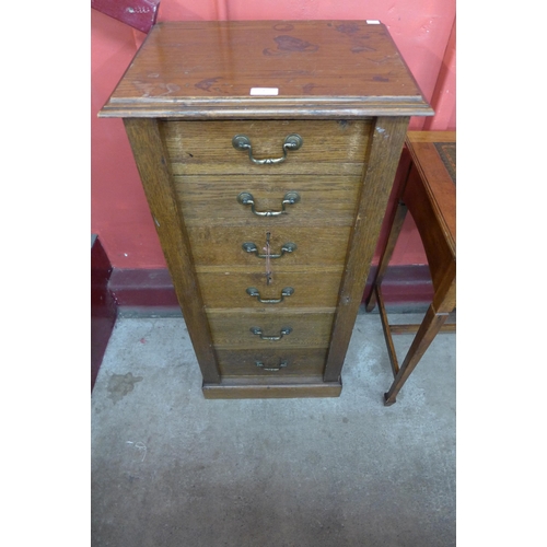 1 - A Victorian oak Wellington chest