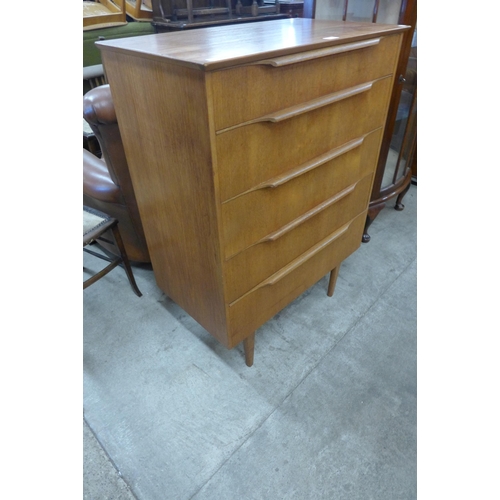 104 - A teak chest of drawers