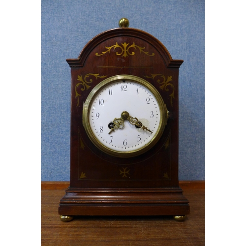 378 - A 19th Century French inlaid mahogany mantel clock