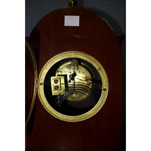 378 - A 19th Century French inlaid mahogany mantel clock