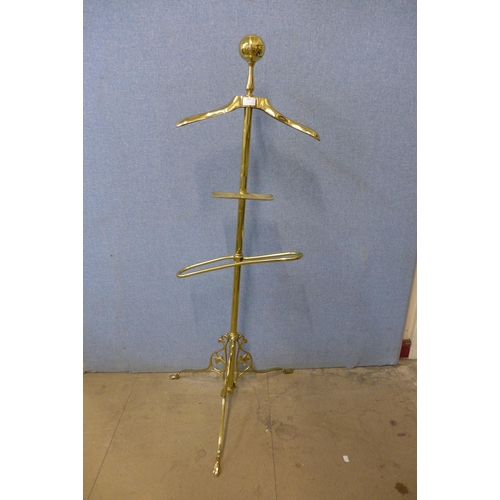 389 - A brass gentleman's valet stand