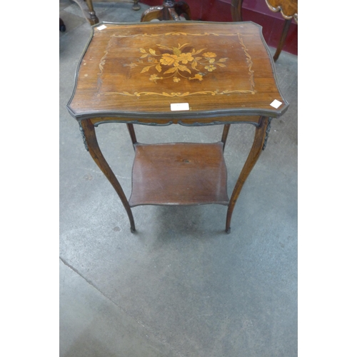 49 - A 19th Century French marquetry inlaid rosewood and gilt metal mounted gueridon table