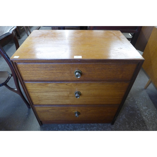 62 - A teak chest of drawers