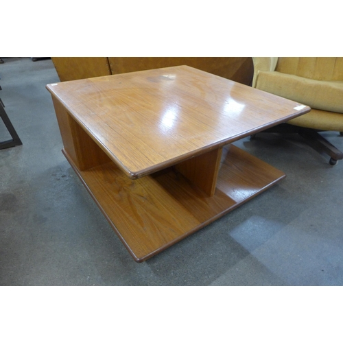 84 - A teak sqaure coffee table