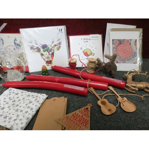 3263 - A quantity of Christmas cards and misc. Christmas items