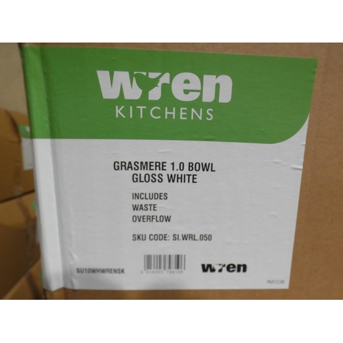 3294 - 4 x Grasmere white gloss 1.0 bowl  * This lot is subject to vat