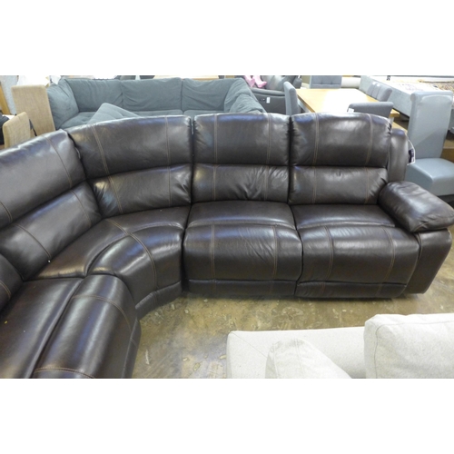 1524 - Dunhill Grey Leather Sofa With Power Reclining Motion, RRP £2249.91 + VAT (4075-12) * This lot is su... 