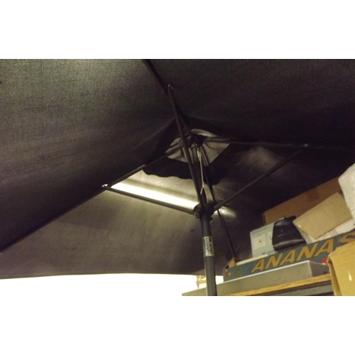 2392 - Approx. 2.5m black garden parasol