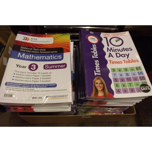 2404 - Box of Carol Vorderman 'Maths Made Easy' and NTS assessments