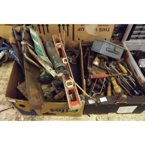 2432 - 2 Boxes of vintage woodworking tools