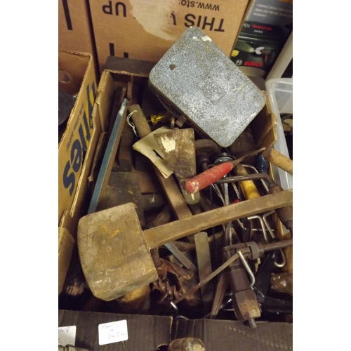 2432 - 2 Boxes of vintage woodworking tools