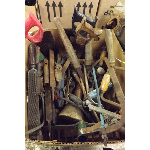 2432 - 2 Boxes of vintage woodworking tools