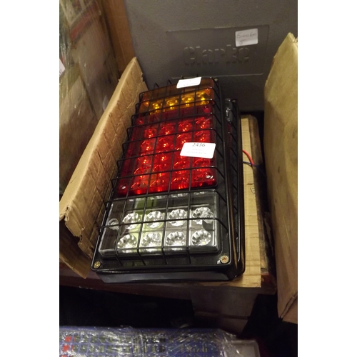 2436 - Pr. of trailer lights - unused