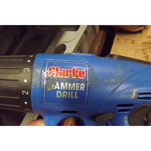 2437 - Clarke hammer drill in case