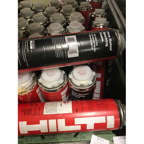 2391 - Approx. 16 cans of fire retardant Hilti CF125-50 insulating foam sealant