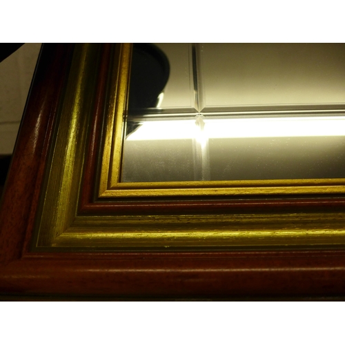 2091 - Large framed bevelled edge mirror