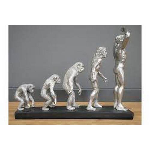 1364 - A human evolution sculpture, H 26cms x W 33cms (707418)   #