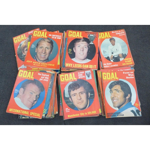 743 - A collection of football 'Goal' weekly publications, 114 in total, 4-123 (some odd ones missing), Au... 