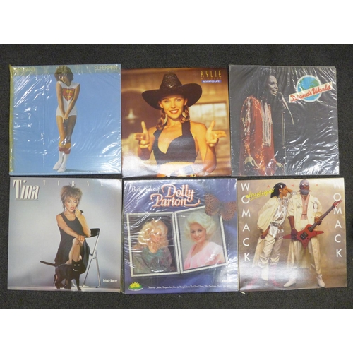 745 - A case of LP records, disco, pop and soul music, including Elton John, The Drifters, Elkie Brooks, B... 