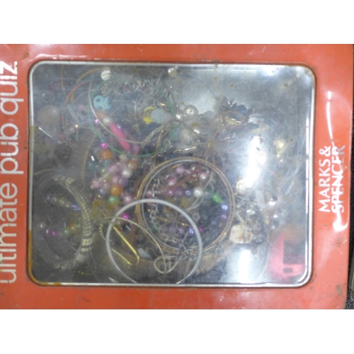 762 - A large collection of costume jewellery and wristwatches