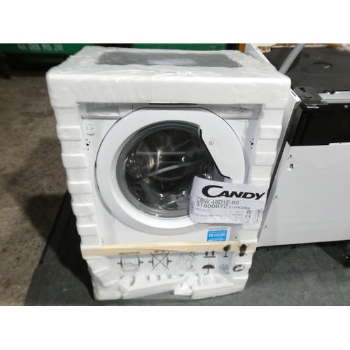 3069 - Candy Integrated Washing Machine (8kg) (H820xW600xD525) - model:- CBW 48D1E, RRP £314.17 inc. VAT * ... 