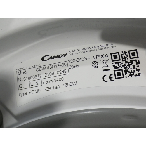 3069 - Candy Integrated Washing Machine (8kg) (H820xW600xD525) - model:- CBW 48D1E, RRP £314.17 inc. VAT * ... 