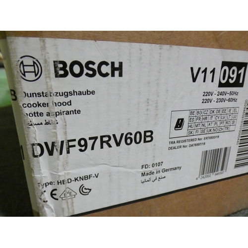3077 - Bosch Flat Glass Hood With Home Connect (H1349xW890xD263) - model:- DWF97RV60B, RRP £800 inc. VAT * ... 