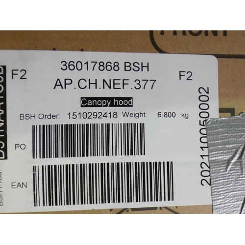 3086 - Neff Canopy Hood (H208xW534xD300) - model:- D51NAA1C0B, RRP £104.17 inc. VAT * This lot is subject t... 