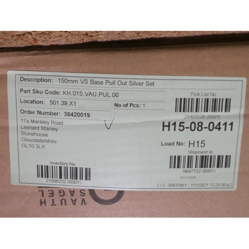 3087 - VS pull out silver base 150mm * This lot is subject to VAT