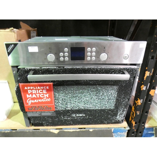 3091 - Bosch Stainless Steel Single Multifunction Oven (H595x595x548) - model:- HBN331E7B, RRP £379.17 inc.... 