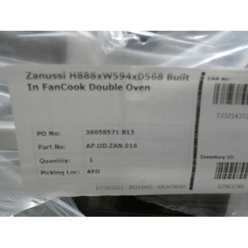 3142 - Zanussi Built In FanCook Double Oven (H888xW594xD568) - model:- ZKHNL3X1, RRP £382.50 inc. VAT * Thi... 