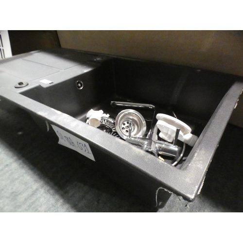 3148 - Crete Composite Black RVS 1.0 Bowl (500x1000) - model:- BL468076, RRP £374.17 inc. VAT * This lot is... 