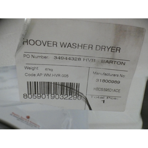 3152 - Hoover Integrated Washing Machine (9 +5kg) (H820xW600xD525) - model:- HBWS 48D1ACEE, RRP £365.83 inc... 