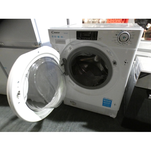 3156 - Candy Integrated Washing Machine (8kg) (H820xW600xD525) - model:- CBW 48D1E, RRP £314.17 inc. VAT * ... 