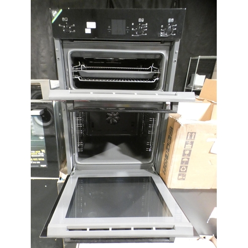 3169 - Bosch Black Electric Double Fan Oven (H888xW595xD550) - model:- HBM13B261B, RRP £624.17 inc. VAT * T... 