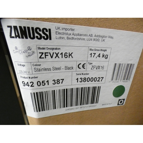 3175 - Zanussi Black Screen Hood (H915xW598xD176) - model:- ZFVX16K, RRP £232.50 inc. VAT * This lot is sub... 