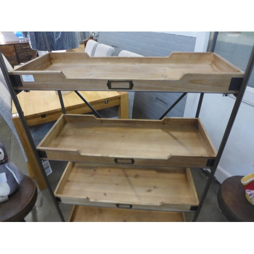 1407 - An industrial style shelving unit, H 146cms x W 73cms (654089)   #