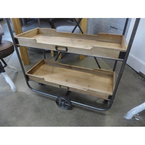 1407 - An industrial style shelving unit, H 146cms x W 73cms (654089)   #