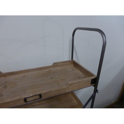 1407 - An industrial style shelving unit, H 146cms x W 73cms (654089)   #